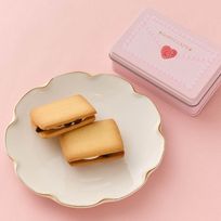 【Q-pot CAFE.】ラブレター スイーツ缶／ピンク（レーズンサンド2個入り） バレンタイン2026 ホワイトデー2026