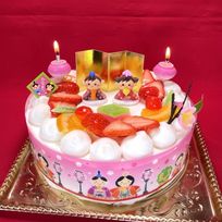 ひな祭りケーキ 生クリーム6号 豪華リース飾り 苺ショートケーキ ひなケーキ 雛祭りケーキ 雛ケーキ ひな 2026  ひなまつりケーキ