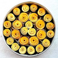 ばらの花のクッキー【丸缶大】