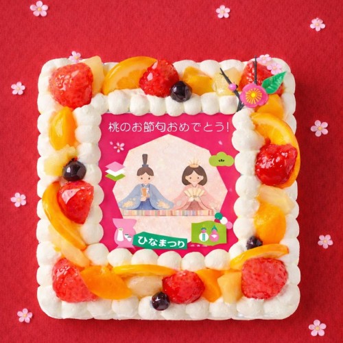  ひな祭りケーキ B 生クリーム5号 苺ショートケーキ ひなケーキ 雛祭りケーキ 雛ケーキ ひなまつりケーキ