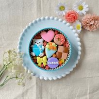 3/14まで ★～真っ白テディVer～ホワイトデー缶★カラフルで可愛いアイシングクッキー＆ザクザククッキー 