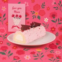 母の日カード付きパティシエ手作り白金クリームロール（苺） 母の日2026