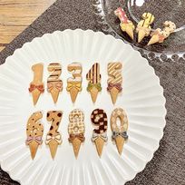 《犬用／常温便用》飾って楽しい♪数字のクッキーピック