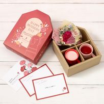 【基本送料込み・5/1～出荷】母の日限定プリン2個＆フェイクミニブーケセット 母の日2026