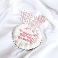 《無添加》春生まれのわんちゃんねこちゃんにぴったりの桜色バースデーケーキ 4号