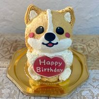 コーギーの立体ケーキ 犬  誕生日 センイルケーキ 動物ケーキ 