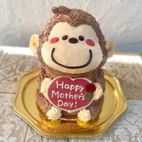 母の日⭐︎おさるの立体ケーキ サル おさるさん 動物ケーキ  母の日2026