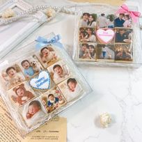 メモリーフォトクッキーBOX ♪《 選べる8色｜お好きな写真8枚｜プリントクッキー｜アイシングクッキー｜ギフト 》