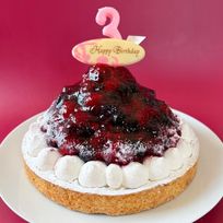 誕生日プレート付 誕生日ラッピング どっさりブルーベリー＆ラズベリーチーズタルト 3〜4名様 12cm 即日出荷 お届け指定可  お取り寄せ 誕生日ケーキ タルト 母の日2026