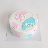 【性別発表/ベイビーシャワー】15cm ジェンダーリビールケーキ 
