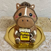 父の日⭐︎馬の立体ケーキ（ビール）ウマ 馬 動物ケーキ 5号 父の日2026