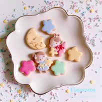 織姫と彦星の七夕アイシングクッキー アイシングクッキー 7枚入り