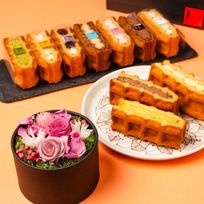 【送料無料】フラワードーム付きワッフル10種セット【ピンク】 