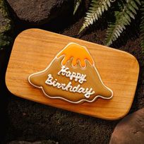 恐竜シリーズ【火山プレート】アイシングクッキー クッキー デコレーションケーキ オリジナルケーキ 誕生日 