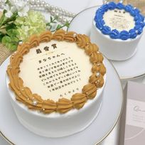 丸型 表彰状センイルケーキ（写真ケーキ） 3号《選べる12色｜韓国｜誕生日｜お好きなメッセージ✧》