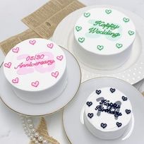 【店頭受取】◻︎ナンバーベースのデザインセンイルケーキ 3号《選べる9色｜韓国｜誕生日｜お好きなメッセージ♪》