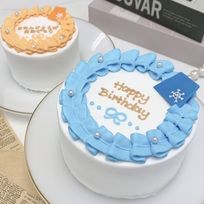 【店頭受取】雪だるまセンイルケーキ 3号《選べる9色｜韓国｜誕生日｜お好きなメッセージ✧》