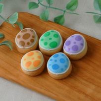 【ケーキデコ用恐竜卵（5個入り）】アイシングクッキー 誕生日 恐竜 恐竜卵 バースデー ケーキ かわいい お菓子 推し活 推しケーキ プチギフト クッキー ギフト アイシングクッキーleap