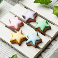 【ケーキデコ用星(5個入り)】 アイシングクッキー 星 お菓子 星型 クッキー ケーキ 飾り 誕生日 食用 バースデー かわいい 推し活 推しケーキ プチギフト ギフト 材料 デコレーション デコレーション用 アイシング 誕生日ケーキ バースデーケーキ