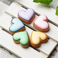 【ケーキデコ用ハート（5個入り）】 アイシングクッキー 誕生日 バースデー ケーキ 可愛いクッキー かわいいスイーツ ケーキ飾り 子供お菓子プレゼント 喜ばれるお菓子 ハート型 かわいい お菓子 推し活 推しケーキ プチギフト クッキー ギフト