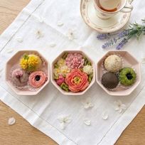 ＜うめとおはぎ＞花まつり-芍薬とカーネーション おはぎ7種7個(添加物不使用・卵不使用)