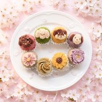 ＜うめとおはぎ＞ お花とわんこの一口おはぎ8個＜卵不使用無添加＞
