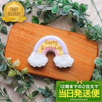 【当日発送便：虹プレート】アイシングクッキー クッキー バースデープレート HappyBirthday 誕生日 デコレーションケーキ オリジナルケーキ かわいい お菓子