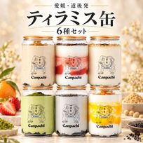 [愛媛・道後] ティラミス缶 6個(6種類セット) Canpachi 誕生日 お祝い 秋ギフト  敬老の日