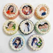 チョコ味も選べる【8色から選べる♪】イメージカラーの写真ケーキ パステル 3号 1～2名様向け クリスマス2026