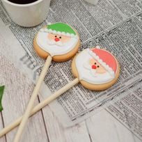 【クッキーポップ サンタ】アイシングクッキー クリスマス クッキー プチギフト かわいい お菓子 個包装