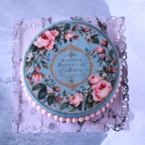 カルトナージュケーキ®アンティーク調ローズリース