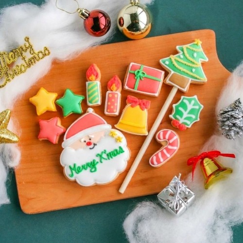 【アイシングクッキー工房LEAP】【クリスマスデコセット】アイシングクッキー