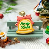 名入れ可【クリスマスベル】〈10文字〉アイシングクッキー クリスマス クッキー プチギフト かわいい お菓子 個包装 クリスマス2026