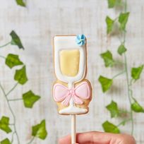 【シャンパンポップ】棒付き プロップス アイシングクッキー クッキー プチギフト かわいい お菓子 個包装