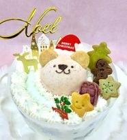 ★くまサンタのハッピ－クリスマス♪★ 米粉の白4号 (12cm)[卵、乳、小麦、アーモンド不使用]クリスマス2026
