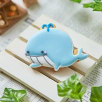 海の生き物【クジラ】アイシングクッキー クッキー プチギフト デコレーション かわいい お菓子 個包装 魚 さかな 動物