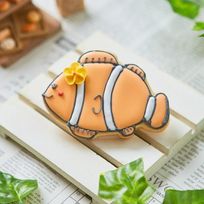 海の生き物【カクレクマノミ】アイシングクッキー クッキー プチギフト デコレーション かわいい お菓子 個包装 魚 さかな 動物