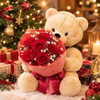 クリスマス・ベア の贈りもの｜赤いバラのマジカルブーケ 限定クリスマス2026