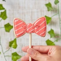 【蝶ネクタイポップ】棒付き プロップス アイシングクッキー クッキー プチギフト かわいい お菓子 個包装