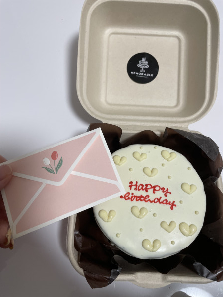デザインが選べる濃厚チョコドリップランチボックスケーキ（ハート）3号の口コミ・評判の投稿画像