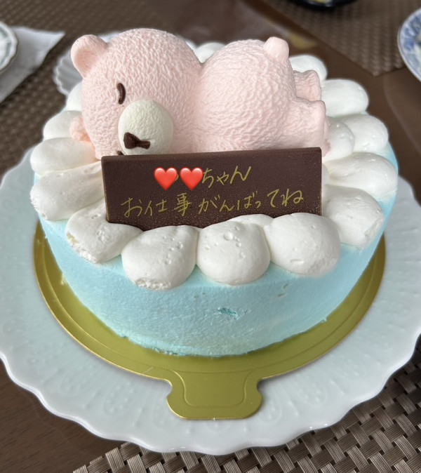 くまちゃんが7色から選べる！】おひるねくまのくぅちゃんホールケーキ 5号の口コミ・評判 | Cake.jp